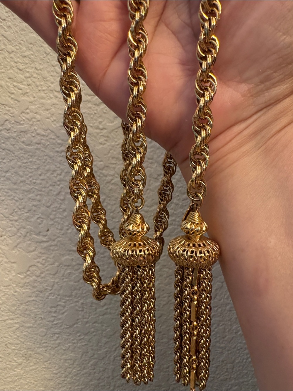 Monet Vintage Damita tassel lariat necklace
